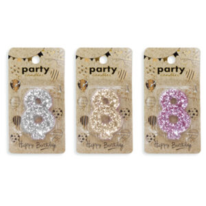 Vela de cumpleaños glitter Nº8