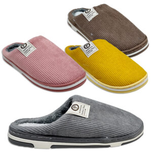 Pantufla de adulto pana