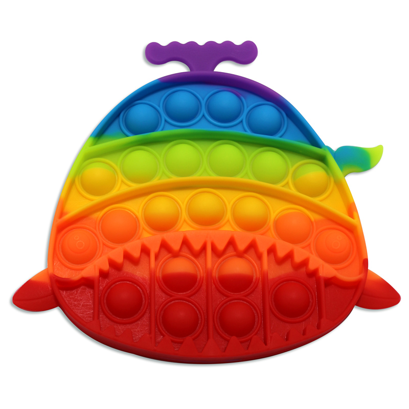 Juego didáctico de silicona pop it ballena
