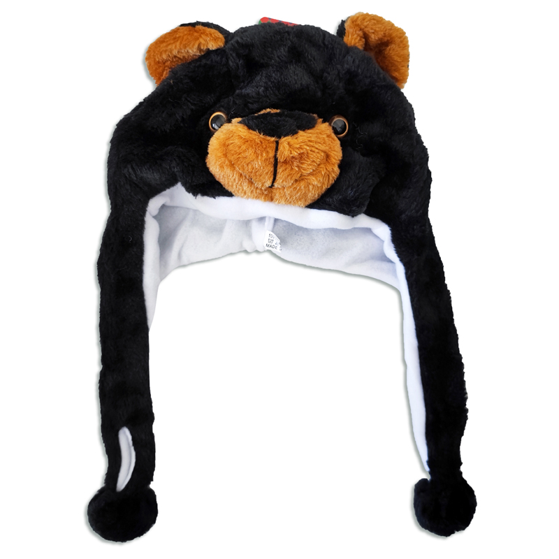 Gorro de peluche oso