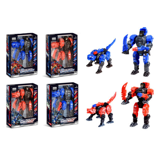 Robot transformable en caja con ventana