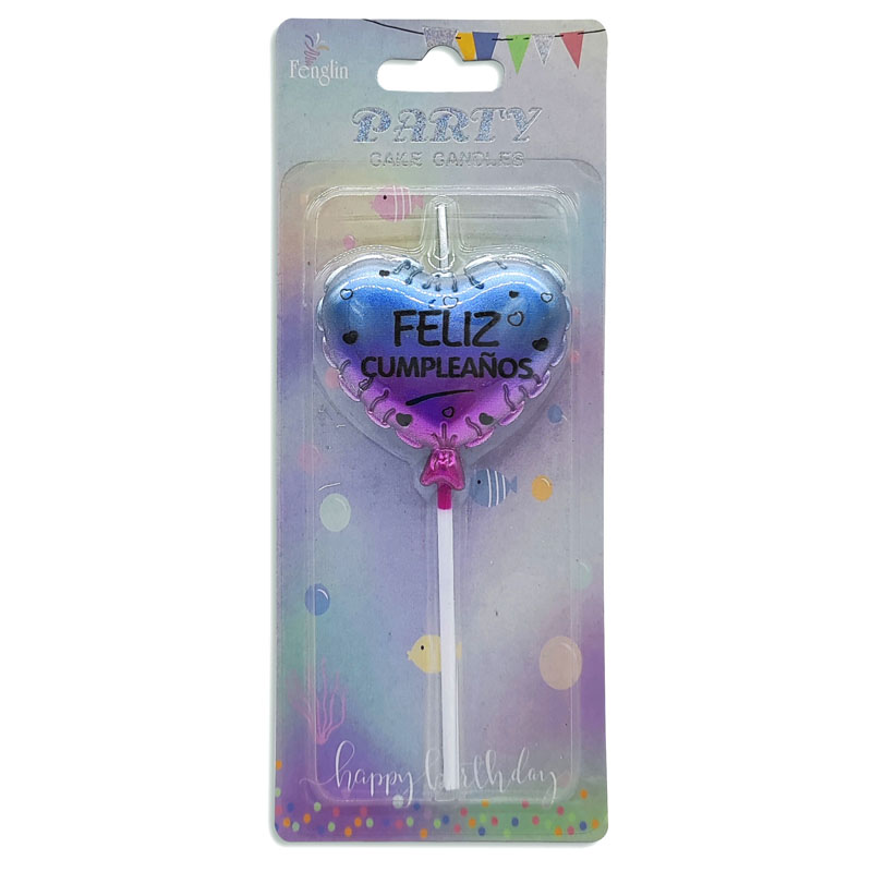 Vela de cumpleaños corazón