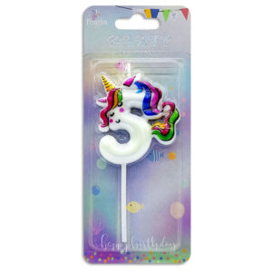 Vela de cumpleaños unicornio Nº5