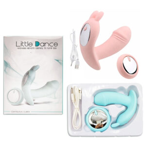 Vibrador doble Rubbit con estimulador de punto G con control remoto y conexión usb