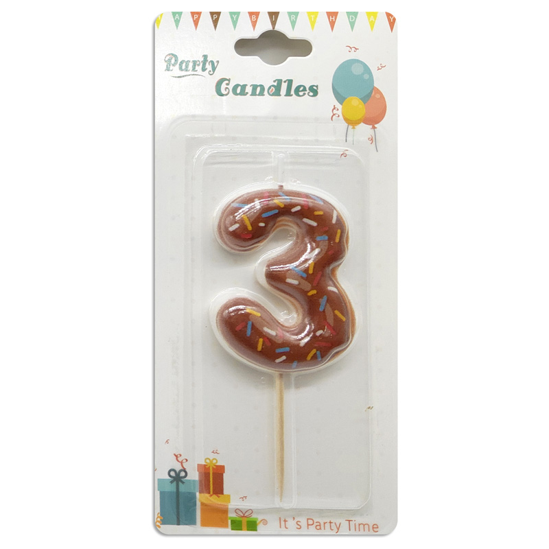 Vela de cumpleaños Confetti Nº3