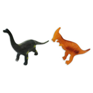 Dinosaurio de goma con chifle