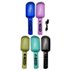 Micrófono inalámbrico HL-001 parlante para karaoke con bluetooth, conexión USB C, tarjeta de memoria, conector 3.5mm