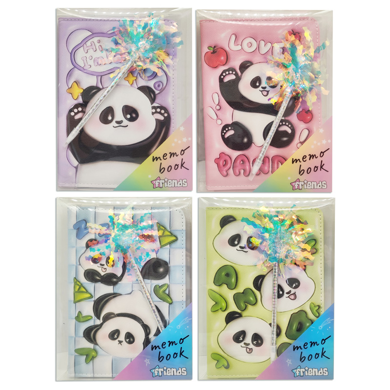 Cuaderno Panda con bolígrafo