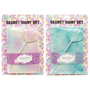 Libreta de peluche Mermaid con bolígrafo