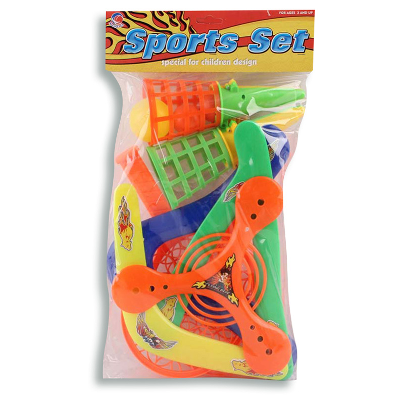 Set de verano con boomerangs en bolsa de pvc
