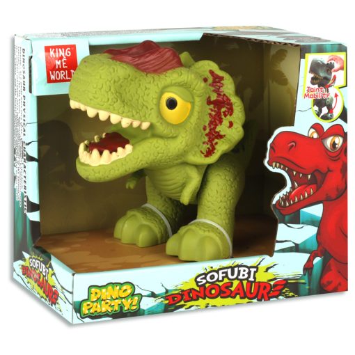Dinosaurio Sofubi articulable en caja con ventana