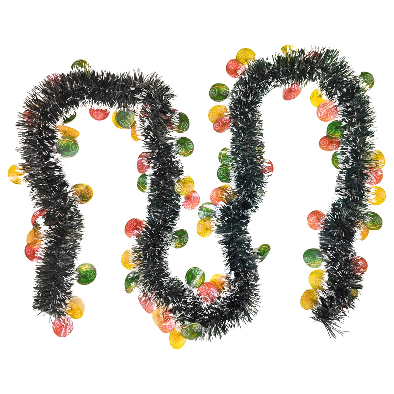 Boa verde nevada con globos