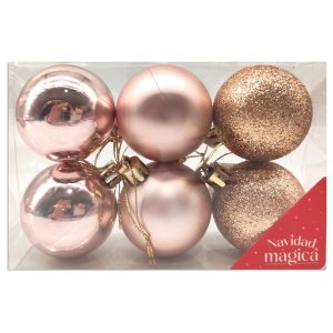 Esfera Nº5 brillosas, opacas y con glitter x6