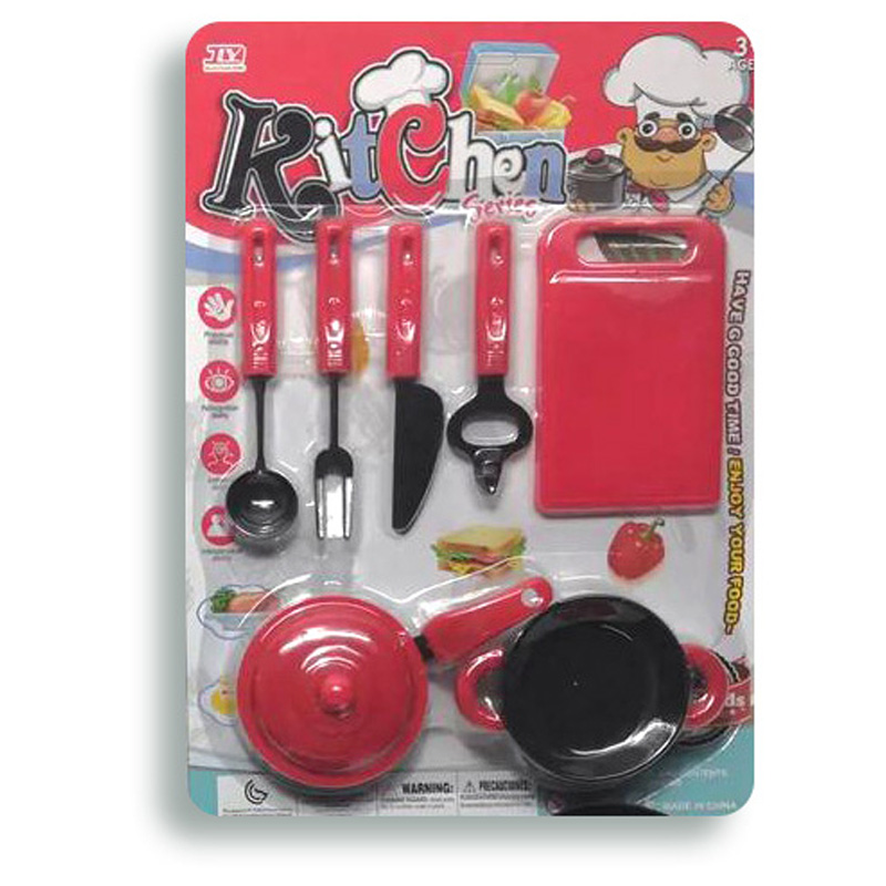 Juego de cocina con sarten en blister