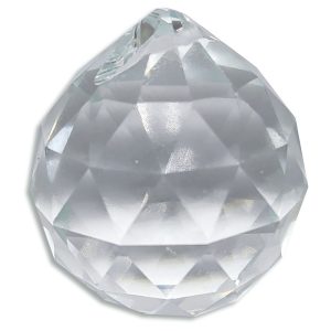 Esfera facetada de vidrio
