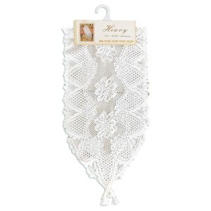 Caminero de crochet con borlas