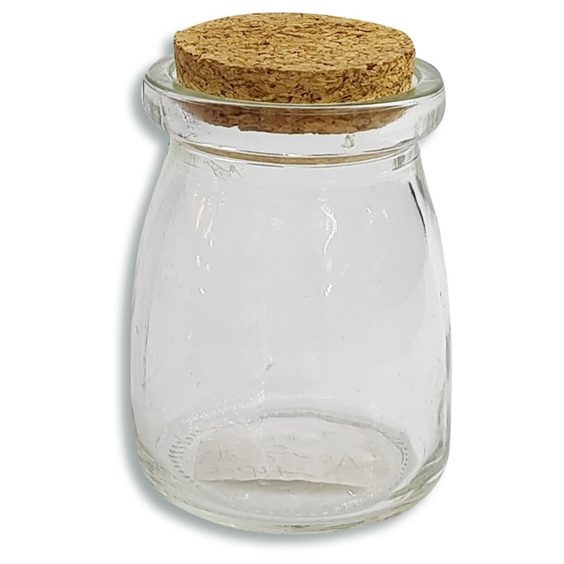 Frasco de vidrio con tapa de corcho