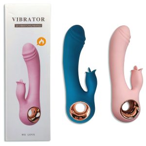 Vibrador doble Zeus con estimulador de punto G, conexión usb, 10 frecuencias de vibración y motor de vibración dual nueva genera