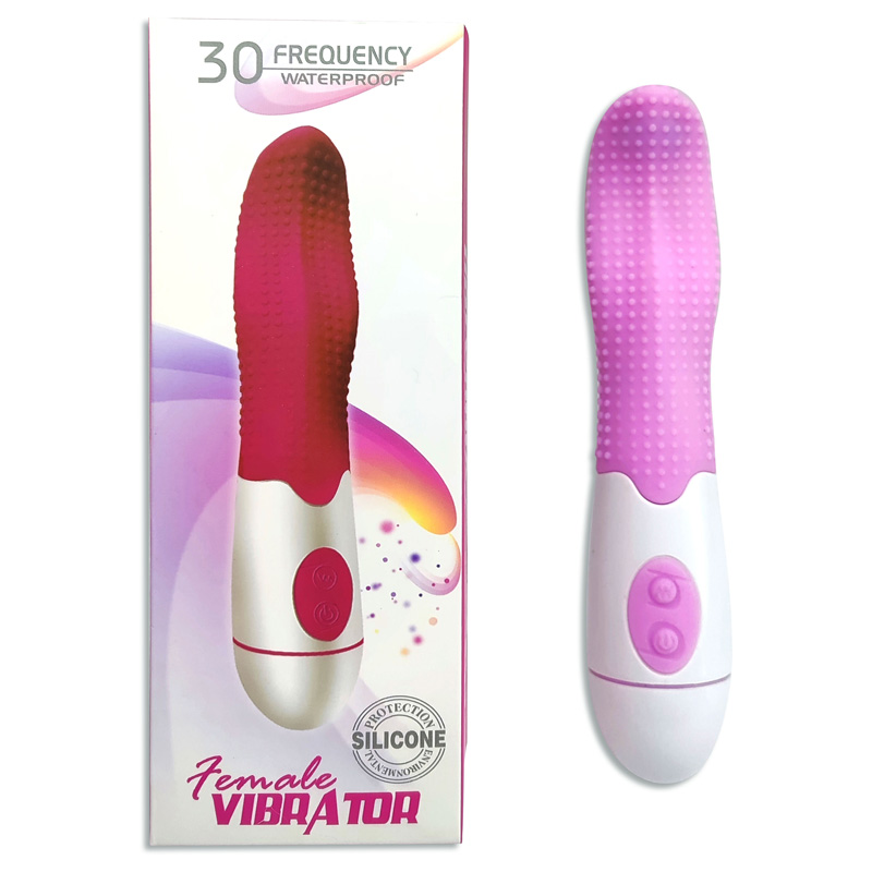 Vibrador Tongue con estimulador de clítoris y 30 velocidades a batería