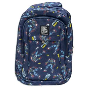 Mochila Bonus® Culture 3 cierres con bolsillo al frente y bolsillo de red al costado