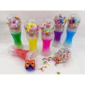 Slime en pote con dona personaje y esferas soft