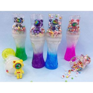 Slime en tubo con astronauta y esferas soft