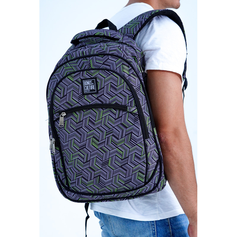 Mochila Bonus® Culture 1 Cierre Con Bolsillo Al Frente Y Bolsillo De Red Al Costado - Bonus Culture