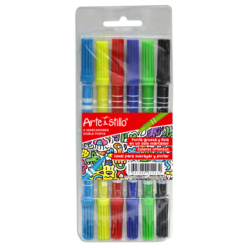 Marcador doble punta Arte & Stillo®x6