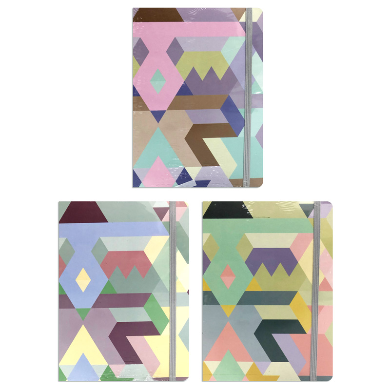 Cuaderno tapa dura con elástico Retro