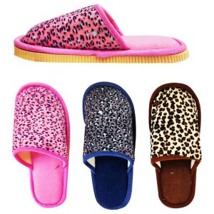 Pantufla de dama animal print