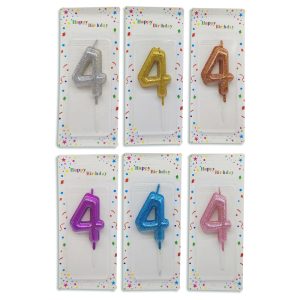 Vela de cumpleaños N°4