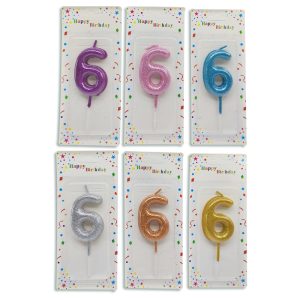 Vela de cumpleaños N°6