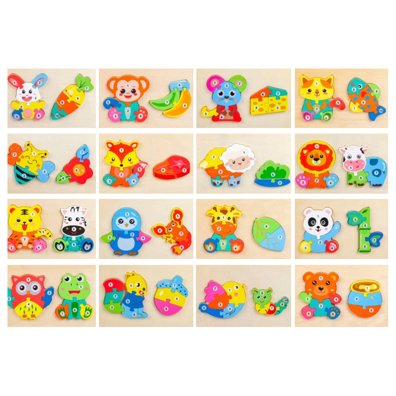 Puzzle de madera animales