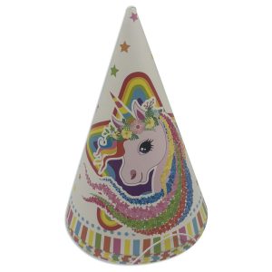 Gorro para cumpleaños unicornio x6