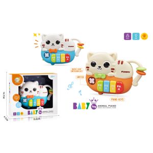 Piano didáctico Funny Cat con luz en caja con display