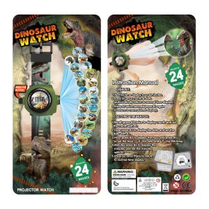 Reloj proyector Dinosaur en cartón