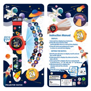 Reloj proyector Space en cartón