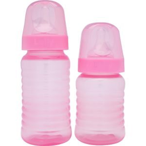 Set biberón de boca ancha Clean con tetina natural de silicona