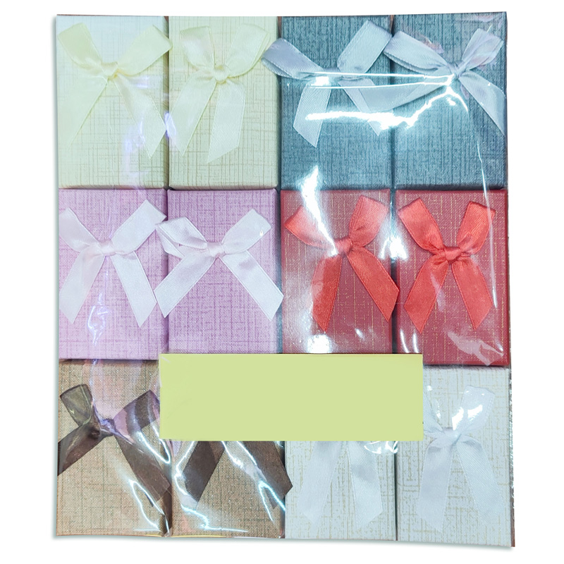 Caja de regalo cuadrada con moña x12