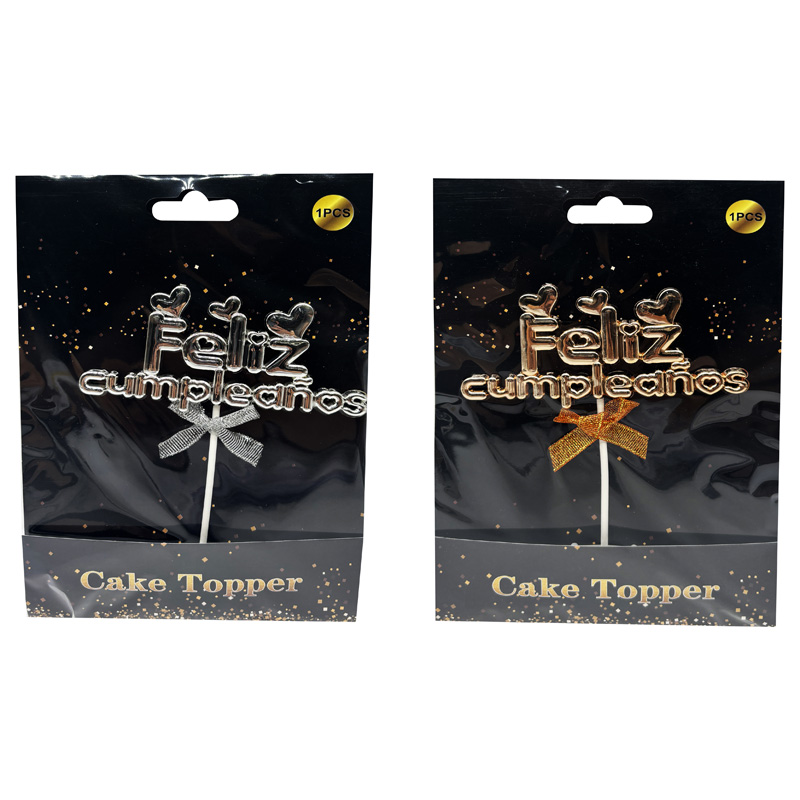Topping Feliz Cumpleaños corazones