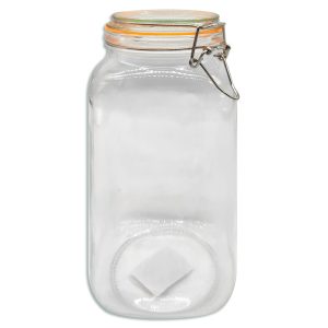 Frasco de vidrio con cierre hermético