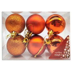 Esfera N°5 brillosas, opacas y con glitter x6