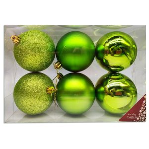 Esfera N°8 brillosas, opacas y con glitter x6