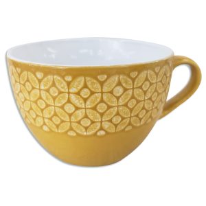 Tazón de cerámica labrado