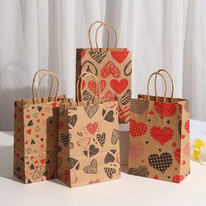 Bolsa de regalo kraft Love x12