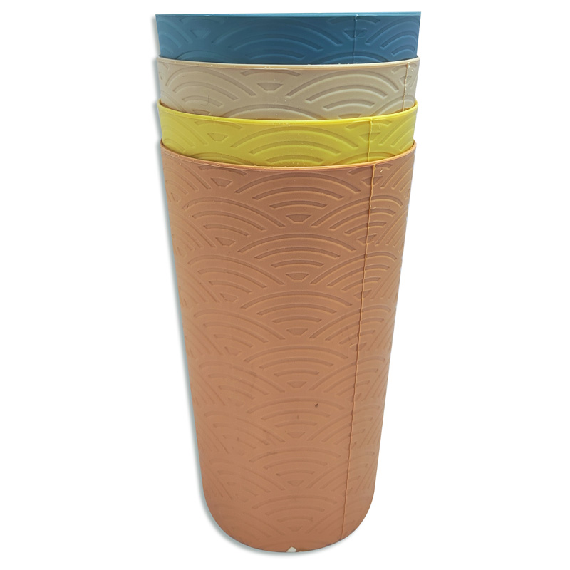 Vaso plásticon ondas x4