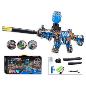 Pistola lanza balas de gel M416 en caja