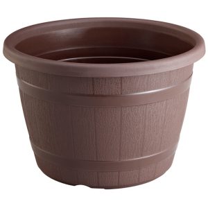 Maceta plástica barril
