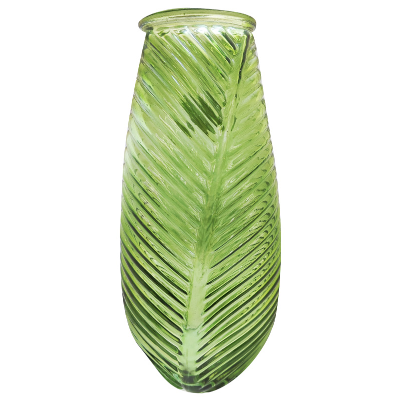 Florero de vidrio Leaf