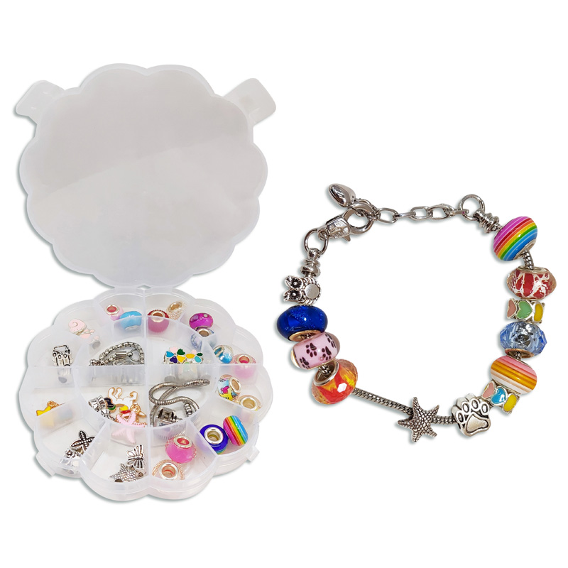 Set de cuentas para armar pulseras x28